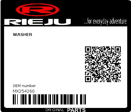 Product image: Rieju - MX254260 - WASHER   0