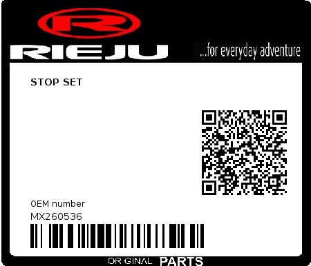 Product image: Rieju - MX260536 - STOP SET  0