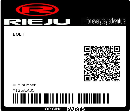 Product image: Rieju - Y125A.A05 - BOLT  0