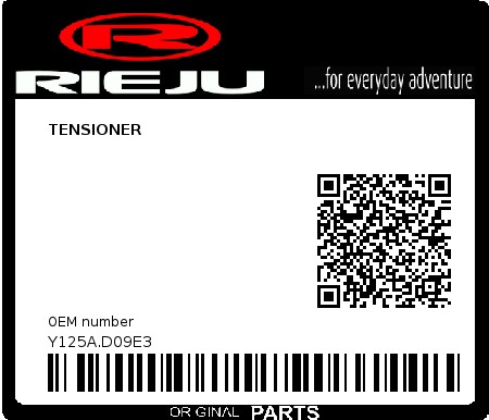 Product image: Rieju - Y125A.D09E3 - TENSIONER  0
