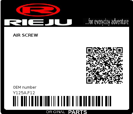 Product image: Rieju - Y125A.F12 - AIR SCREW  0