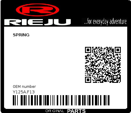 Product image: Rieju - Y125A.F13 - SPRING  0