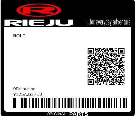 Product image: Rieju - Y125A.G27E3 - BOLT  0