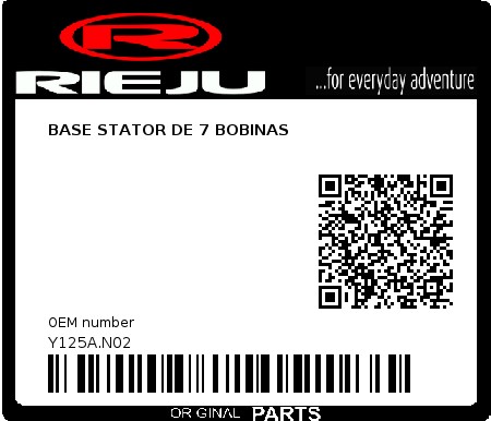 Product image: Rieju - Y125A.N02 - BASE STATOR DE 7 BOBINAS  0