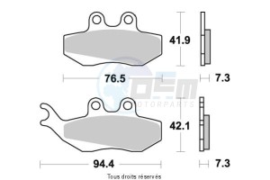 Product image: Sifam - S1106N - Brake Pad Sifam Sinter Metal   S1106N 