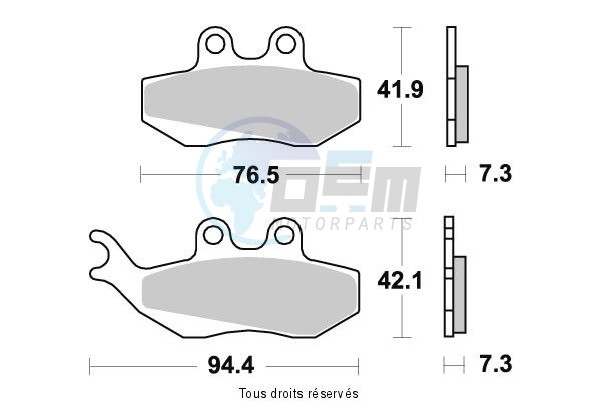 Product image: Sifam - S1106N - Brake Pad Sifam Sinter Metal   S1106N  0