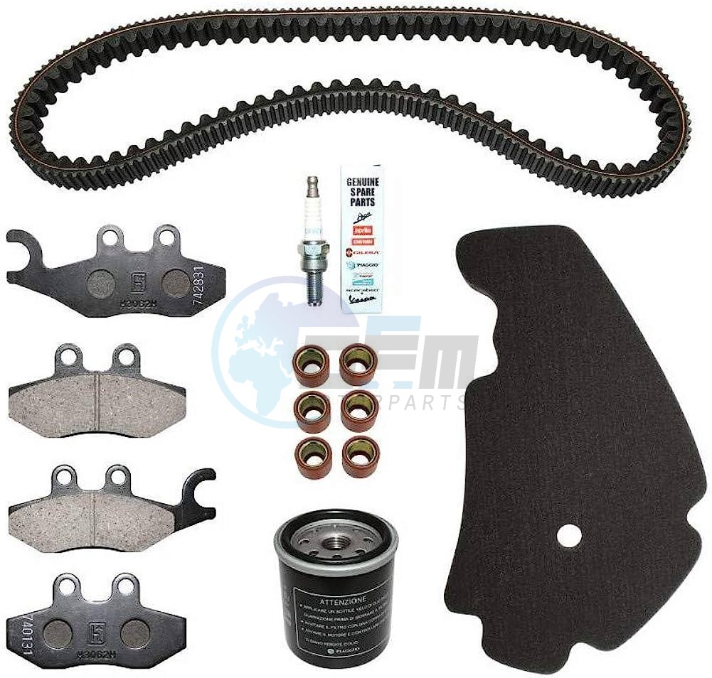 Product image: Piaggio - 1R000415 - Complete wear and maintenance kit  0