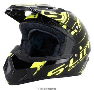 Product image: S-Line - CRO1G1605 - Cross Helmet S813N Black Yellow Fluo XL Brilliant   