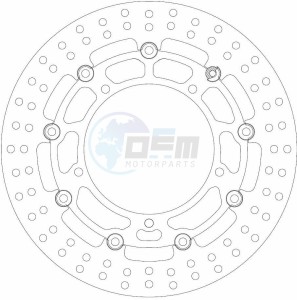 Product image: Ferodo - FMD0139RX - Brake Disc Floating YAMAHA - Approval TÜV 
