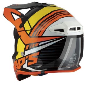 Product image: Swaps - CSW11G0101 - Helmet Cross BLUR S818 - Black/Red/Orange Brillant - Size XS 