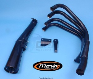 Product image: Marving - 01K3410 - Exhaust 4/1 MASTER Z1000R/1100GP Complete exhaust pipe  Not Approvede Black  