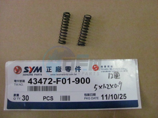 Product image: Sym - 43472-F01-900 - RR BRAKE ARM RETURN SPG  0