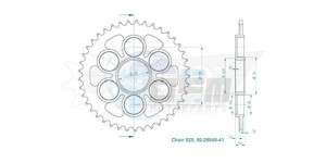 Product image: Esjot - 50-29048-41 - Chainwheel Steel Ducati - 525 - 41 Teeth- Made in Germany 