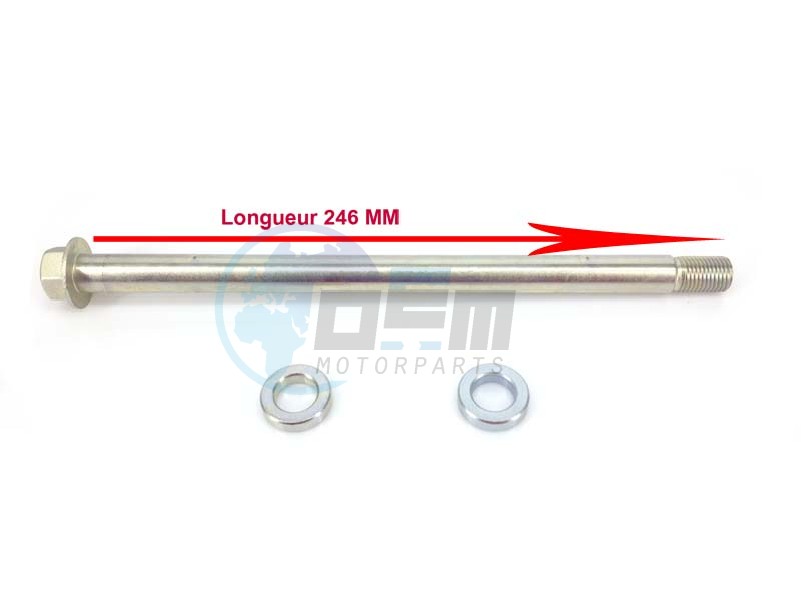 Product image: Rieju - 0/K00.190.0002 - REAR WHEEL SPINDLE  0
