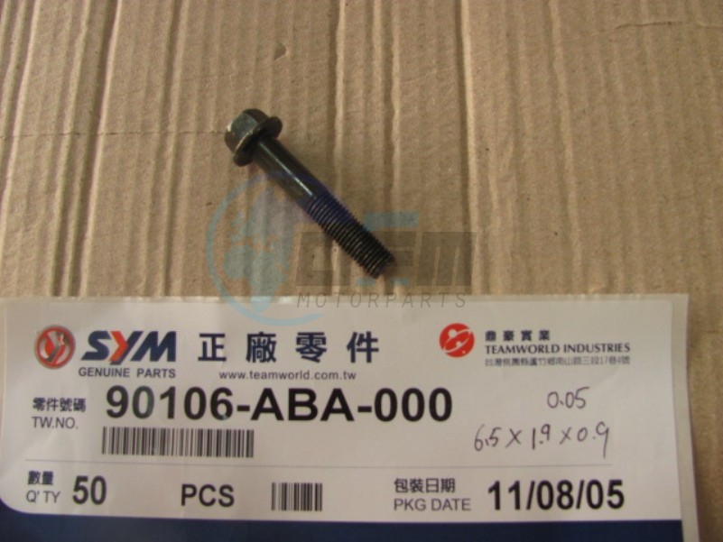 Product image: Sym - 90106-AAA-000 - FLANGE BOLT 10X55  0