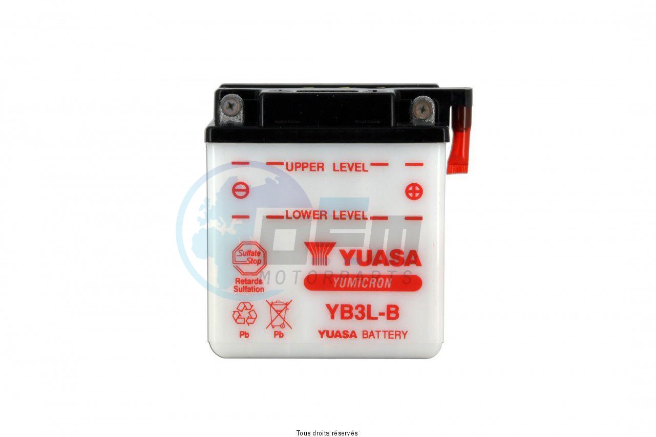 Product image: Yuasa - 812032 - Battery Yb3l-b L 99mm  W 57mm  H 111mm 12v 3ah  1