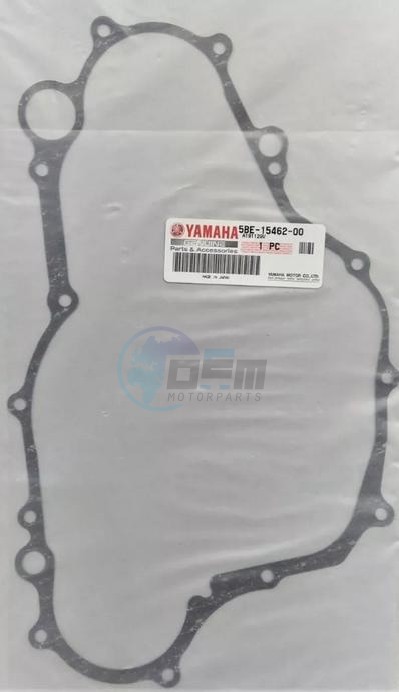 Product image: Yamaha - 5BE154620000 - GASKET, CRANKCASE COVER 3  0