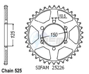 Product image: Esjot - 50-29032-45 - Chainwheel Steel KTM - 525 - 45 Teeth -  Identical to JTR899 - Made in Germany 