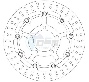 Product image: Ferodo - FMD0350RX - Brake Disc Floating KAWASAKI - Approval TÜV 