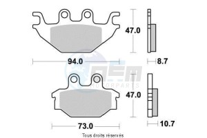 Product image: Vesrah - VD9026JL - Brake Pad Vesrah Sinter Metal      VD9026JL 