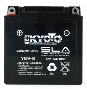 Product image: Kyoto - 512091 - Battery  YB9-B SLA-AGM - Without Acid. Ready to Use 