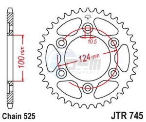 Product image: Esjot - 50-29021-42 - Chainwheel Steel Ducati - 525 - 42 Teeth -  Identical to JTR745 - Made in Germany 