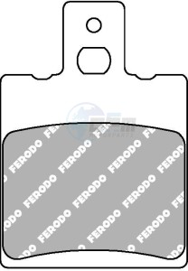 Product image: Ferodo - FDB2081AG - Brakepad Organic Zilvero Scooter 