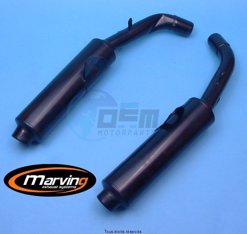 Product image: Marving - 01H2146 - Silencer  Rond CBR 1000 F 92/95 Approved - Sold as 1 pair Ronds Ø114 Black   0