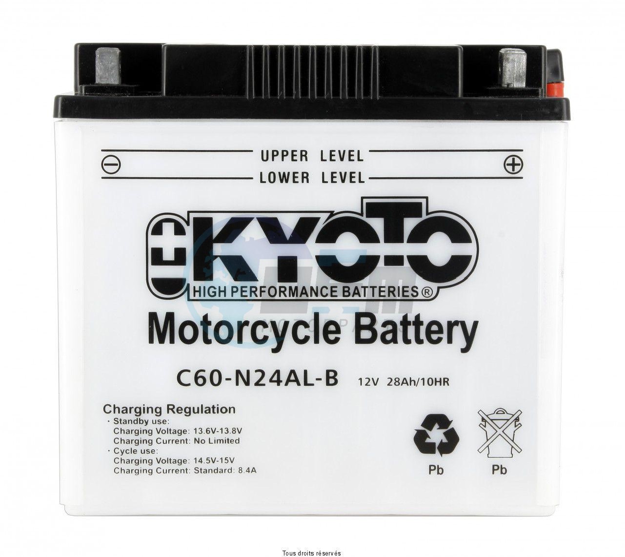 Product image: Kyoto - 712283 - Battery Y60-n24al-b L 185mm  W 125mm  H 176mm 12v 28ah Acid 1,7l  1