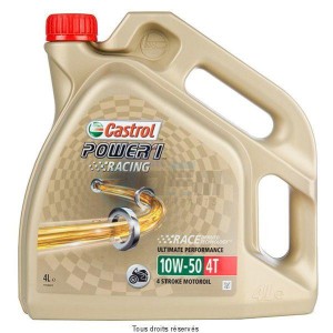 Product image: Castrol - CAST15048E - Oil Racing 4T 10W50 POWER1 4L - Full Synthetic 