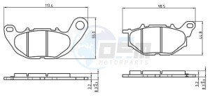 Product image: Sifam - S1289N - Brakepad Sifam Sinter metal  with KBA/ABE 