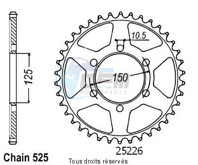 Product image: Sifam - 25226CZ42 - Chain wheel KTM 950 Adventure 03-   Type 525/Z42  0