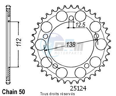 Product image: Sifam - 25124CZ42 - Chain wheel rear Cbr 900 Rr Fire Blad   Type 530/Z42  0