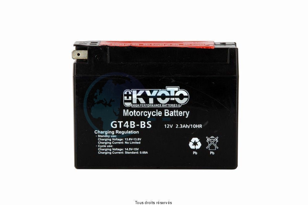 Product image: Kyoto - 712044 - Battery Yt4b-bs - Ss Entr. Acid L 114mm  W 39mm  H 85mm 12v 2.3ah Acid 0,11l  1