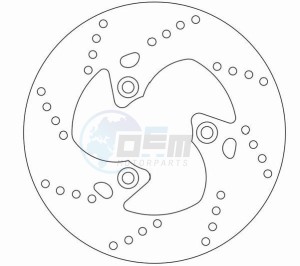 Product image: Ferodo - FMD0048R - Brake disc fixed MALAGUTI F12 - Approval TÜV 