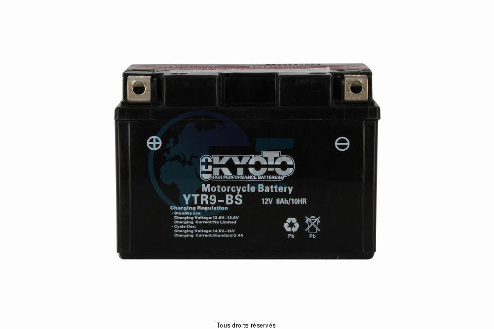 Product image: Kyoto - 712089 - Battery Ytr9-bs - Ss Entr. Acid L 150mm  W 87mm  H 105mm 12v 8ah Acid 0,45l  0