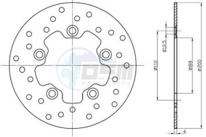 Product image: Sifam - DIS1371 - Brake Disc DIS1371 Ã˜200mm 