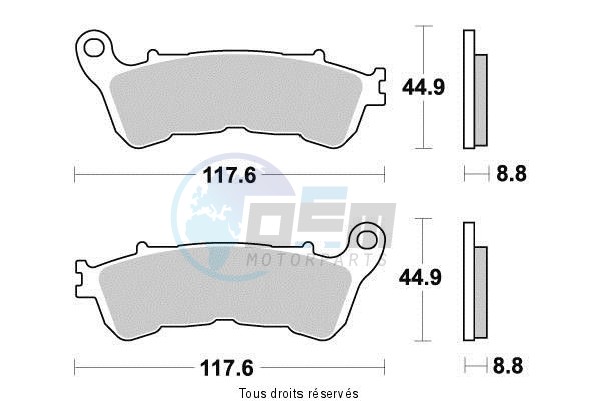 Product image: Sifam - S1172N - Brake Pad Sifam Sinter Metal   S1172N  1