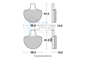 Product image: Vesrah - VD919JL - Brake Pad Vesrah Sinter Metal      VD919JL 