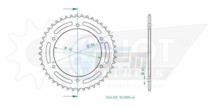 Product image: Esjot - 50-29034-44 - Chainwheel Steel Hyosung - 525 - 44 Teeth- Equal to JTR1704 - Made in Germany 