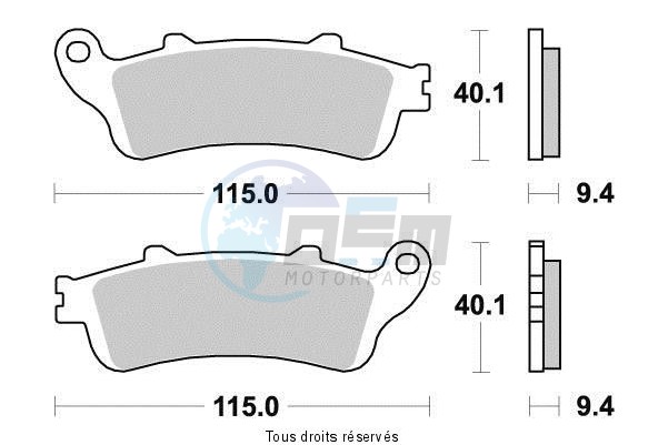 Product image: Vesrah - VD165JL - Brake Pad Vesrah Sinter Metal      VD165JL  1
