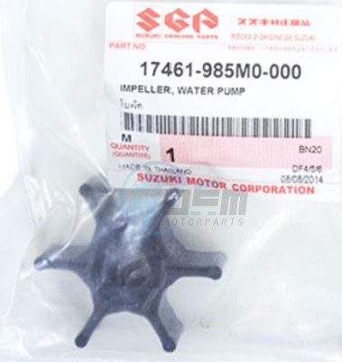 Product image: Suzuki - 17461-985M0 - IMPELLER,WATER  0