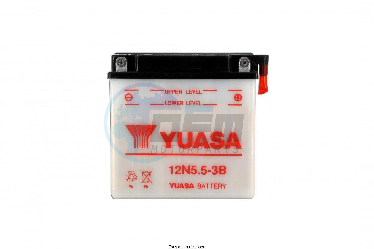 Product image: Yuasa - 812055 - Battery 12n5.5-3b L 138mm  W 61mm  H 131mm 12v 5.5ah  1