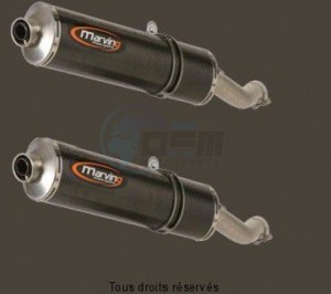 Product image: Marving - 01CADST2EU - Silencer  SUPERLINE ST2 Approved - Sold as 1 pair Small Oval Carbon  