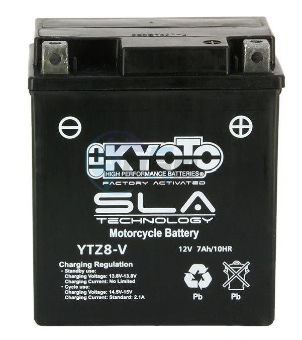 Product image: Kyoto - 512081 - Battery  YTZ8-V SLA-AGM - Without Acid. Ready to Use  0