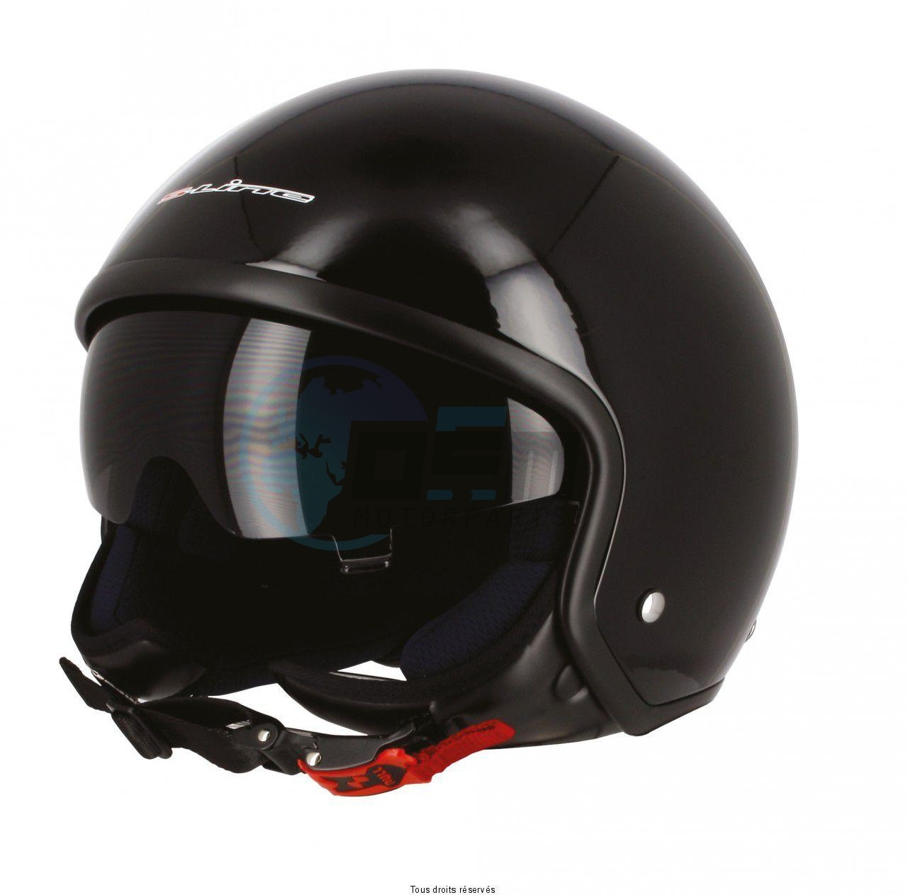 Product image: S-Line - AVJET015 - Jet Helmet S701 Black Brilliant XL Visor Smoke    0