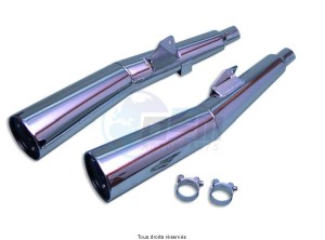 Product image: Marving - 01Y2003 - Silencer  MASTER XJ 400/550 Approved - Sold as 1 pair Chrome  