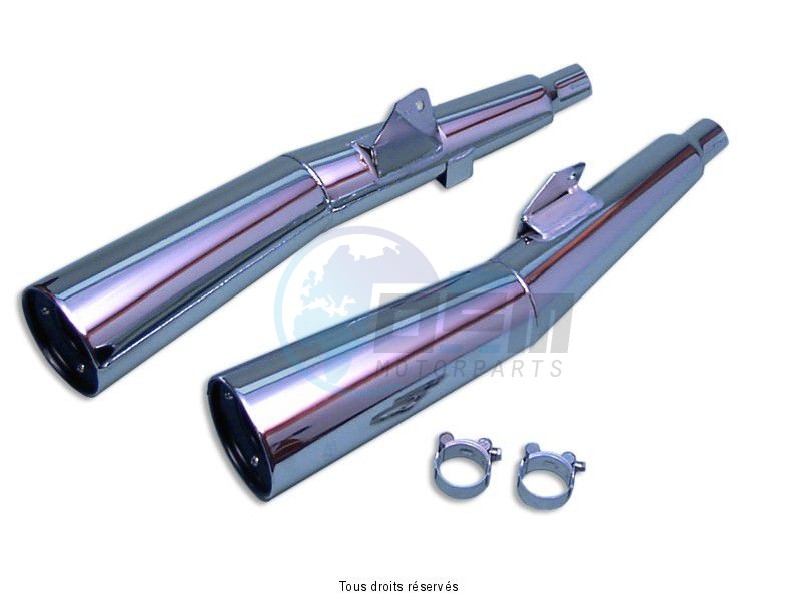 Product image: Marving - 01Y2003 - Silencer  MASTER XJ 400/550 Approved - Sold as 1 pair Chrome   0