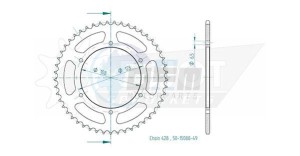 Product image: Esjot - 50-15088-49 - Chainwheel Steel Derbi - 428 - 49 Teeth- Made in Germany 