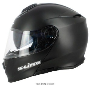 Product image: S-Line - MS81F1003 - Flip up Helmet S550 Black Mat M Dual Face - Uni Double Visor with Pinlock 